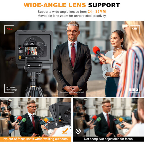 Teleprompter LENSGO TC7II Ultimate kit para camara y Smartphone