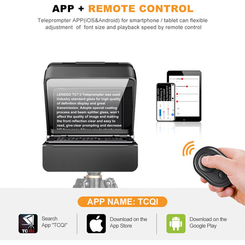 Teleprompter LENSGO TC7II Ultimate kit para camara y Smartphone