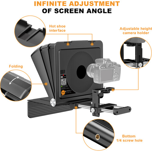Teleprompter LENSGO TC7II Ultimate kit para camara y Smartphone