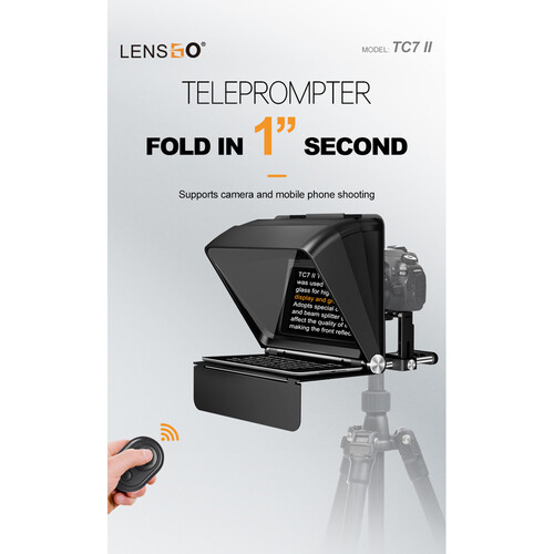 Teleprompter LENSGO TC7II Ultimate kit para camara y Smartphone