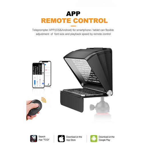 Teleprompter LENSGO TC7II Ultimate kit para camara y Smartphone