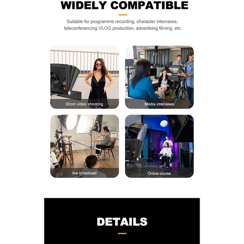 Teleprompter LENSGO TC7II Ultimate kit para camara y Smartphone