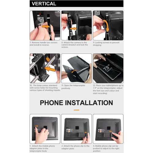 Teleprompter LENSGO TC7II Ultimate kit para camara y Smartphone