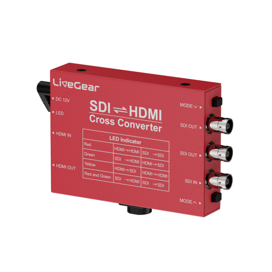 Convertidor LiveGear 3G-SDI / HDMI Cross Converter con placa bateria NPF