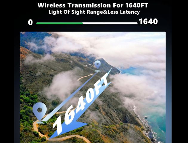 Transmisor de video LiveGear WL087PRO OSMO Pocket 3 y 4 de 450 Mts