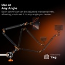 Brazo magico 22 Pulgadas con Pinza Cangrejo Clamp Smartphone GoPro KF31.201