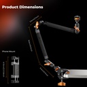 Brazo magico 22 Pulgadas con Pinza Cangrejo Clamp Smartphone GoPro KF31.201