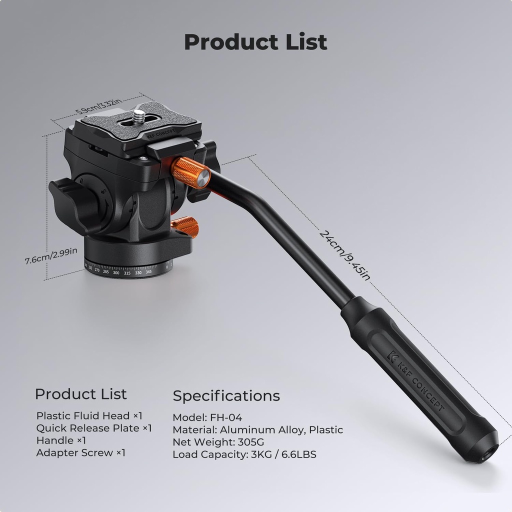 Cabezal Fluido K&f Concept FH-04 KF31.222 Arca