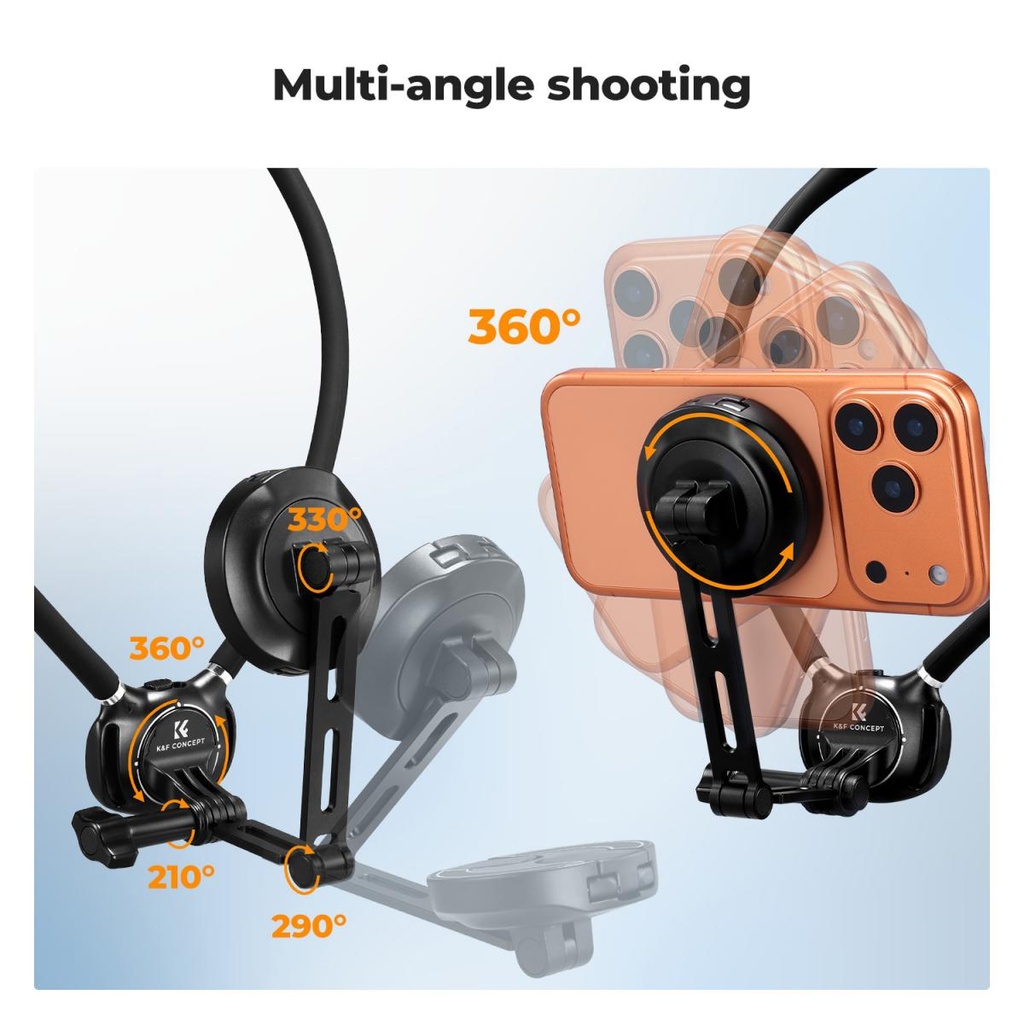 Soporte Clip y Magnetico de cuello Smartphone Camara K&F Concept KF15.0016