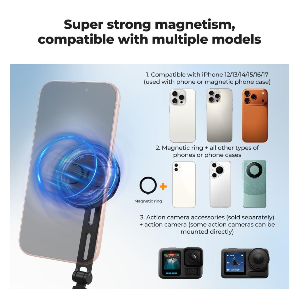Soporte Clip y Magnetico de cuello Smartphone Camara K&F Concept KF15.0016