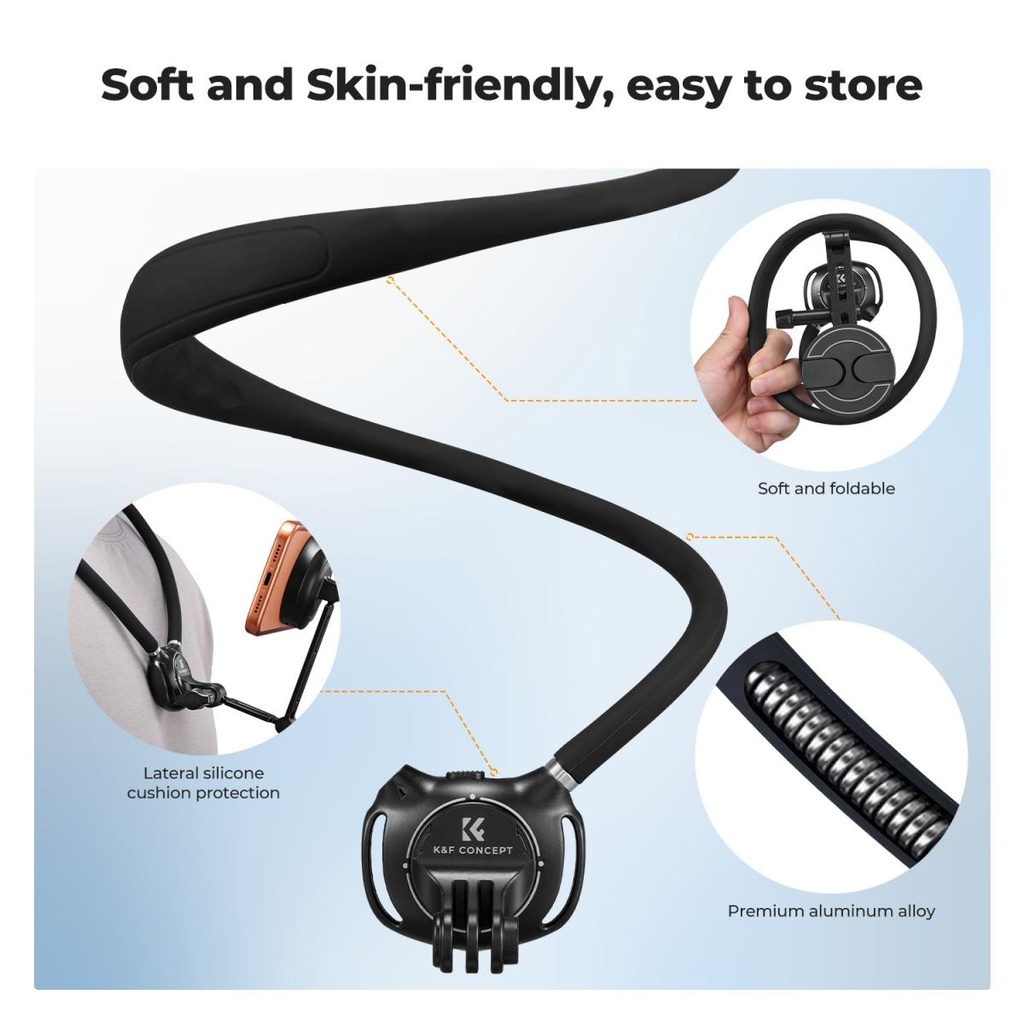 Soporte Clip y Magnetico de cuello Smartphone Camara K&F Concept KF15.0016