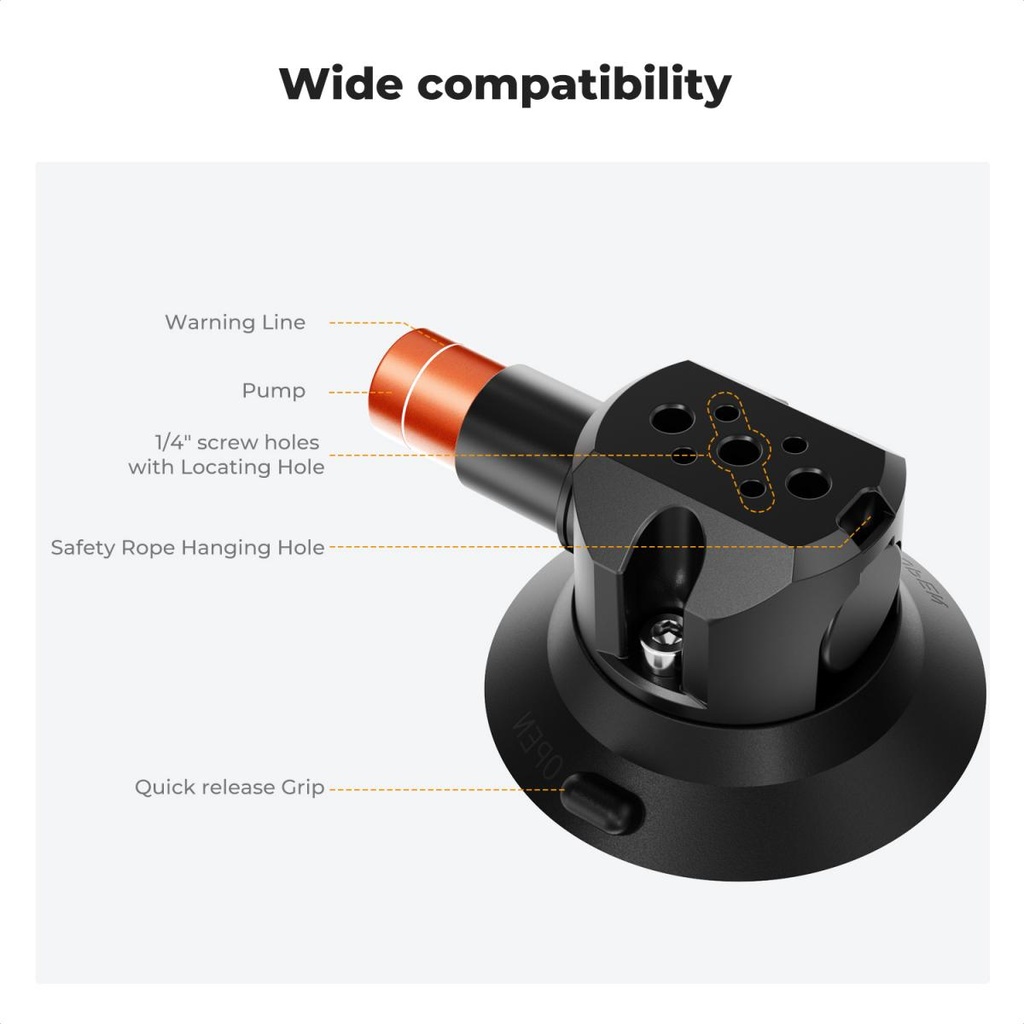 Soporte Ventosa 3 pulg Kf Concept MS44 Smartphone Camaras Y Mas KF31.135