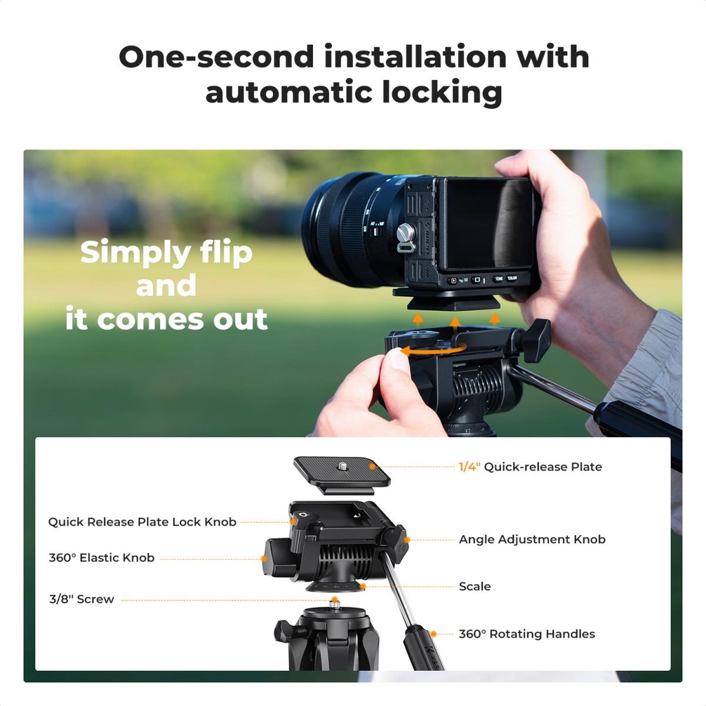 Tripode K&F Concept 190 cm Camara Smartphone KF09.154