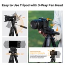 Tripode K&F Concept 190 cm Camara Smartphone KF09.154