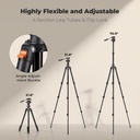 Tripode K&f Concept Kf09179 Cenital 180 Cm Cabezal de bola