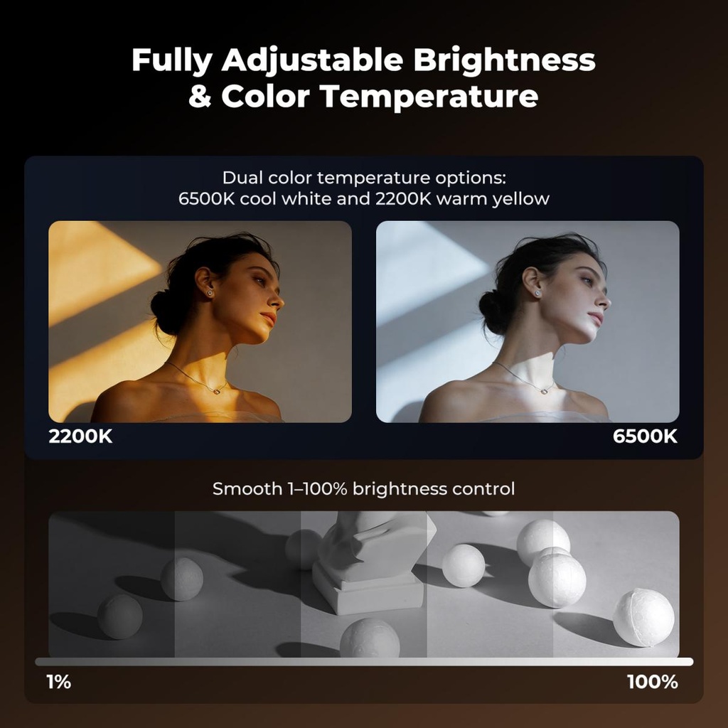 Luz de Video Led K&f Concept KF34.063 Recargable 10W 20 Gobos