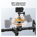 Pinza Cangrejo Cabezal 360 para camaras de accion Osmo Gopro KF31.204