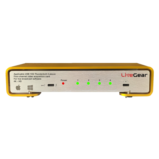 Capturadora de Video 4 Canales LiveGear 2S2H 2 HDMI 2 SDI Thunderbolt USB3.2