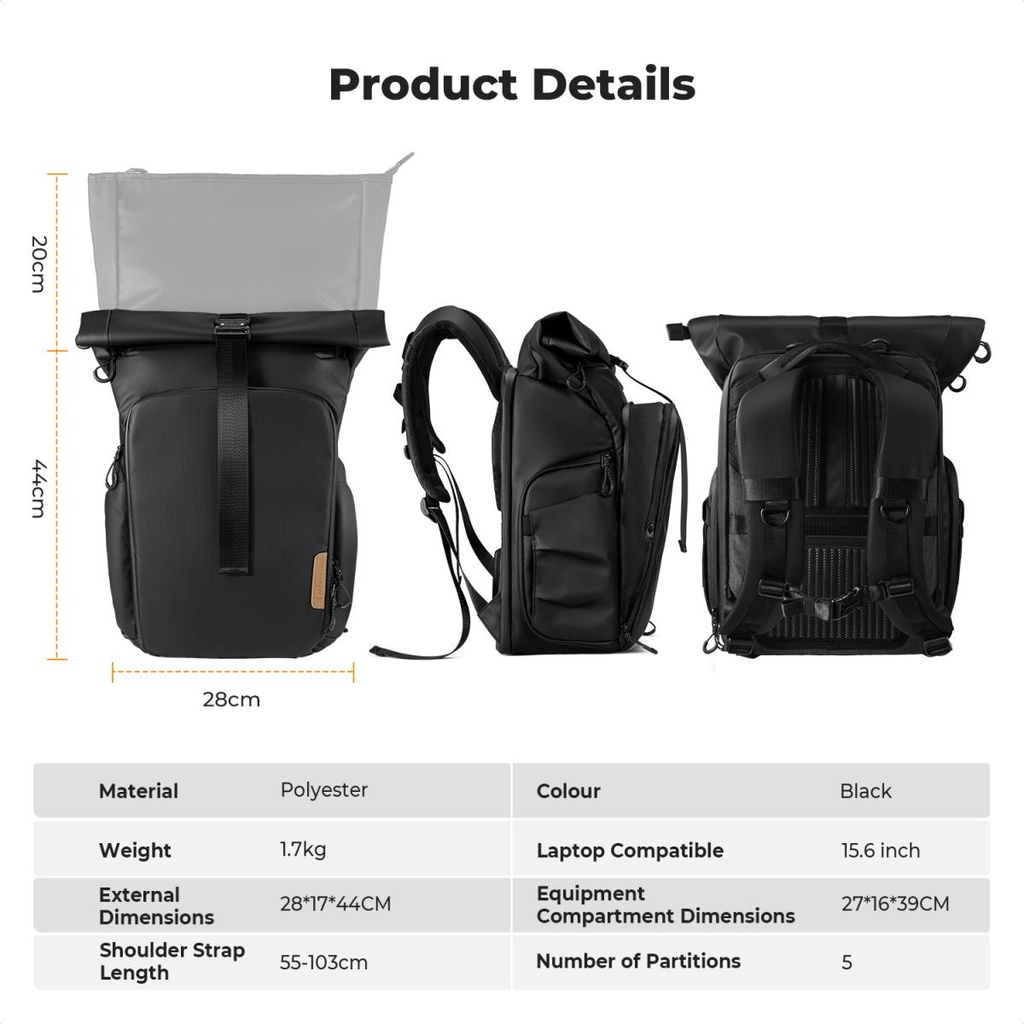 Morral Camaras Profesionales K&f Concept 20L Nature Wander KF13.173