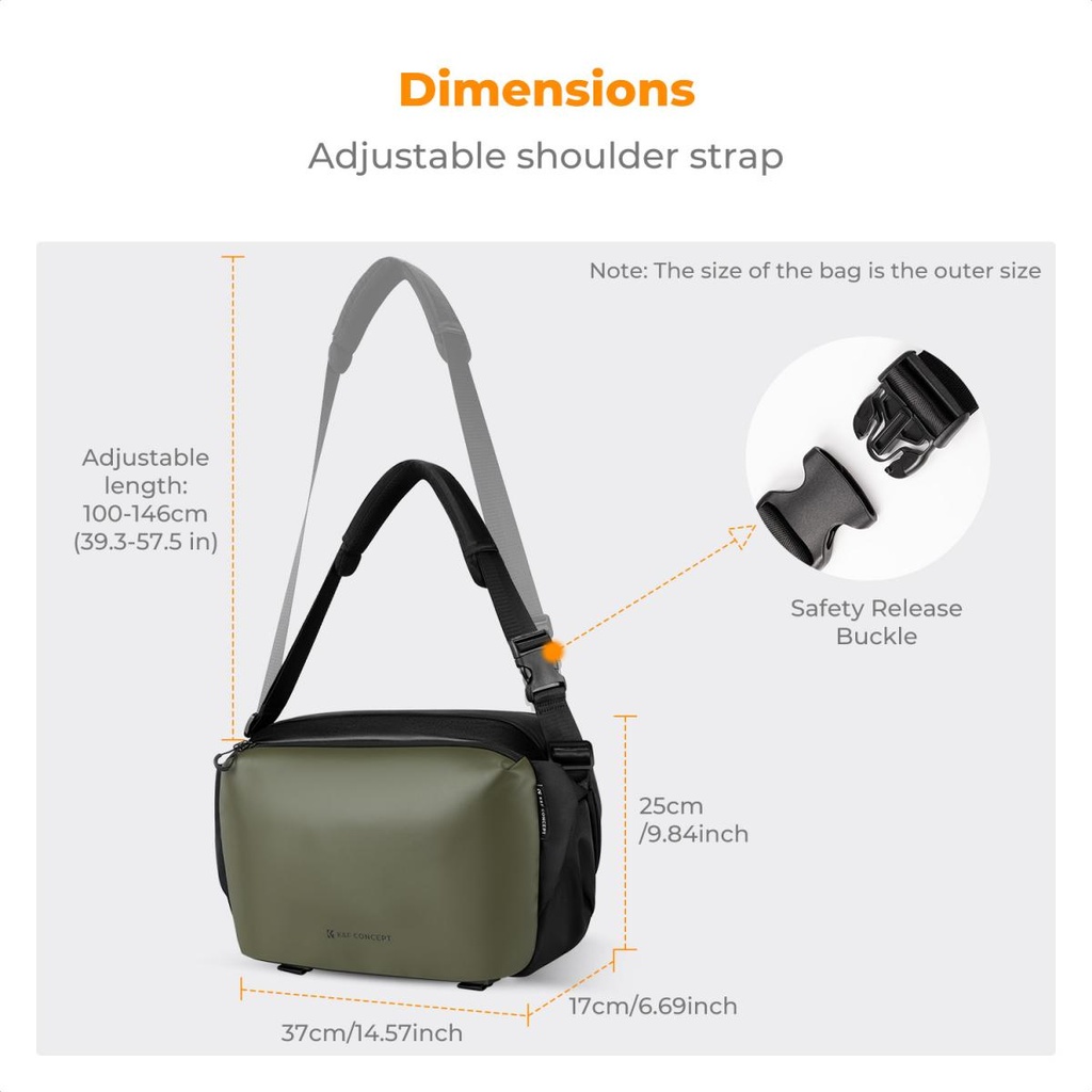 Morral Camaras Sling Bag 12L K&f Concept KF13.177V1