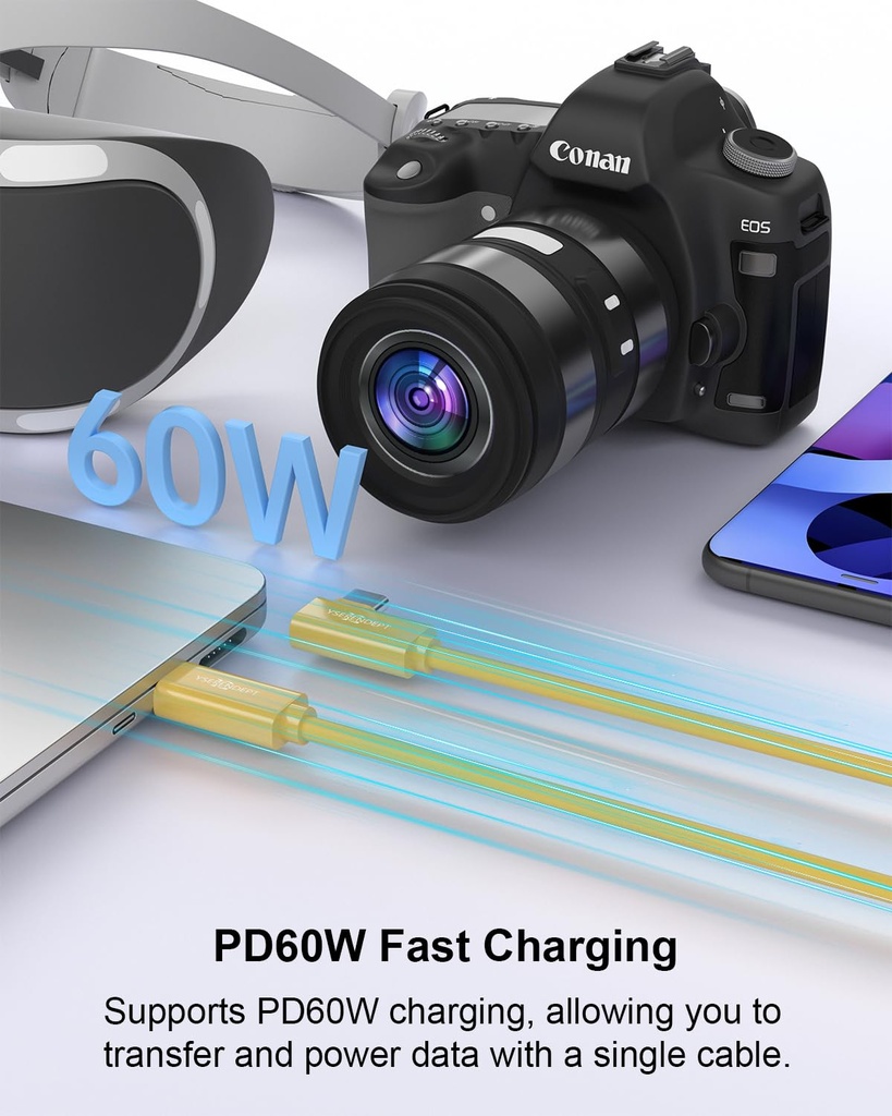 Cable Fibra Optica USB C Tethering 7,6 Metros 10Gbps