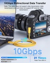 Cable Fibra Optica USB C Tethering 7,6 Metros 10Gbps