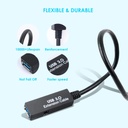 Cable Extension USB A Macho Hembra USB 3.0 de 10 metros Activo