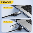 Adaptador Ethernet Essager Dual USB-A y Tipo-C a RJ45 Gigabit 1000Mbps