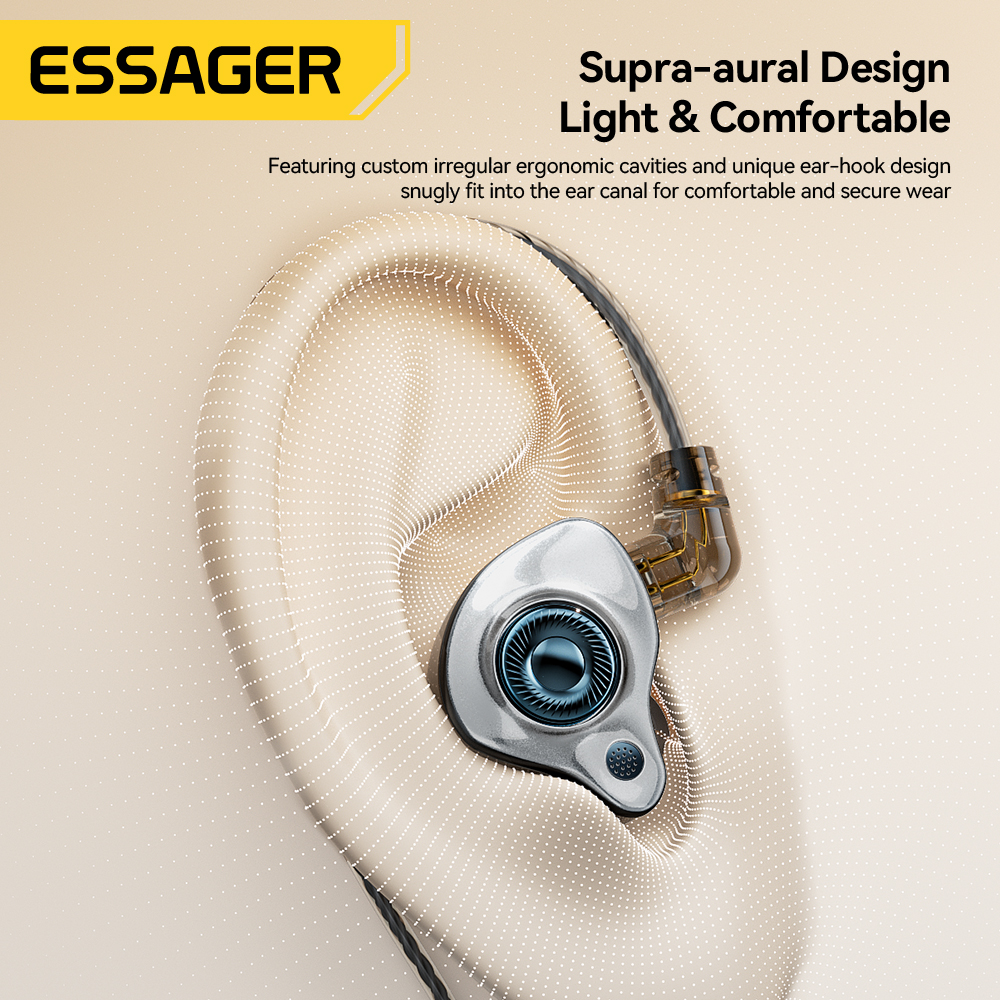 Audífonos Essager S25 In-Ear Desmontables con Micrófono HD Tipo C