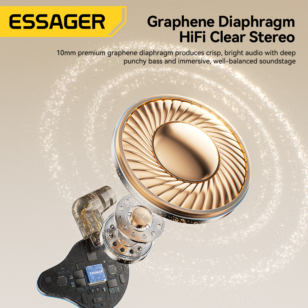 Audífonos Essager S25 In-Ear Desmontables con Micrófono HD Tipo C