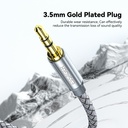 Cable Auxiliar 3.5mm A Rca Macho Estereo en angulo 5mt Nylon Reforzado