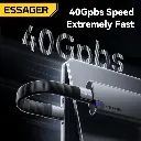 Cable de carga rápida ESSAGER USB4.0 Usb C a Usb C 240W 8K 60Hz 40Gbps Audio Video
