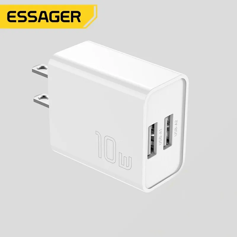 Cargador Essager USB 5V 10W 2A Carga Lenta