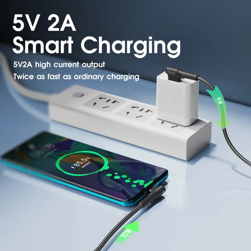 Cargador Essager USB 5V 10W 2A Carga Lenta