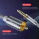 Cable Auxiliar 3.5mm A Rca Macho Estereo 2mt Nylon Reforzado