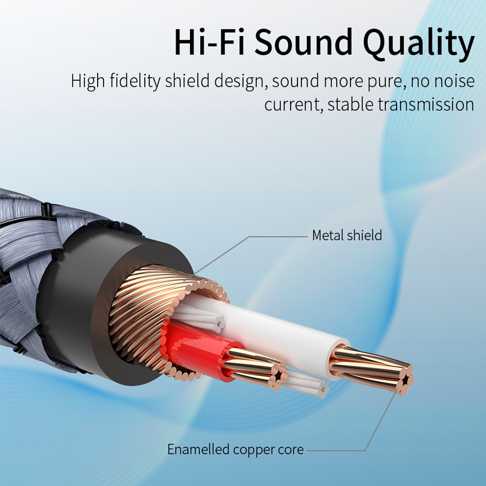 Cable Auxiliar 3.5mm A Rca Macho Estereo 2mt Nylon Reforzado