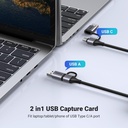 Capturadora de video UGREEN 2K HDMI a USB 3.0 HDMI Loop Out Video