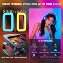 Estabilizador De Video Rig Con Luz Led RGB