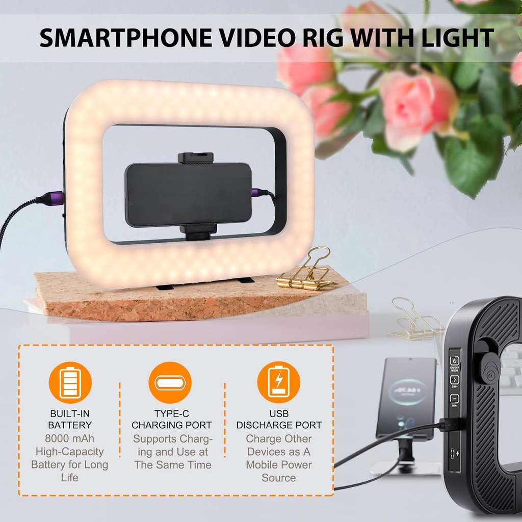 Estabilizador De Video Rig Con Luz Led RGB