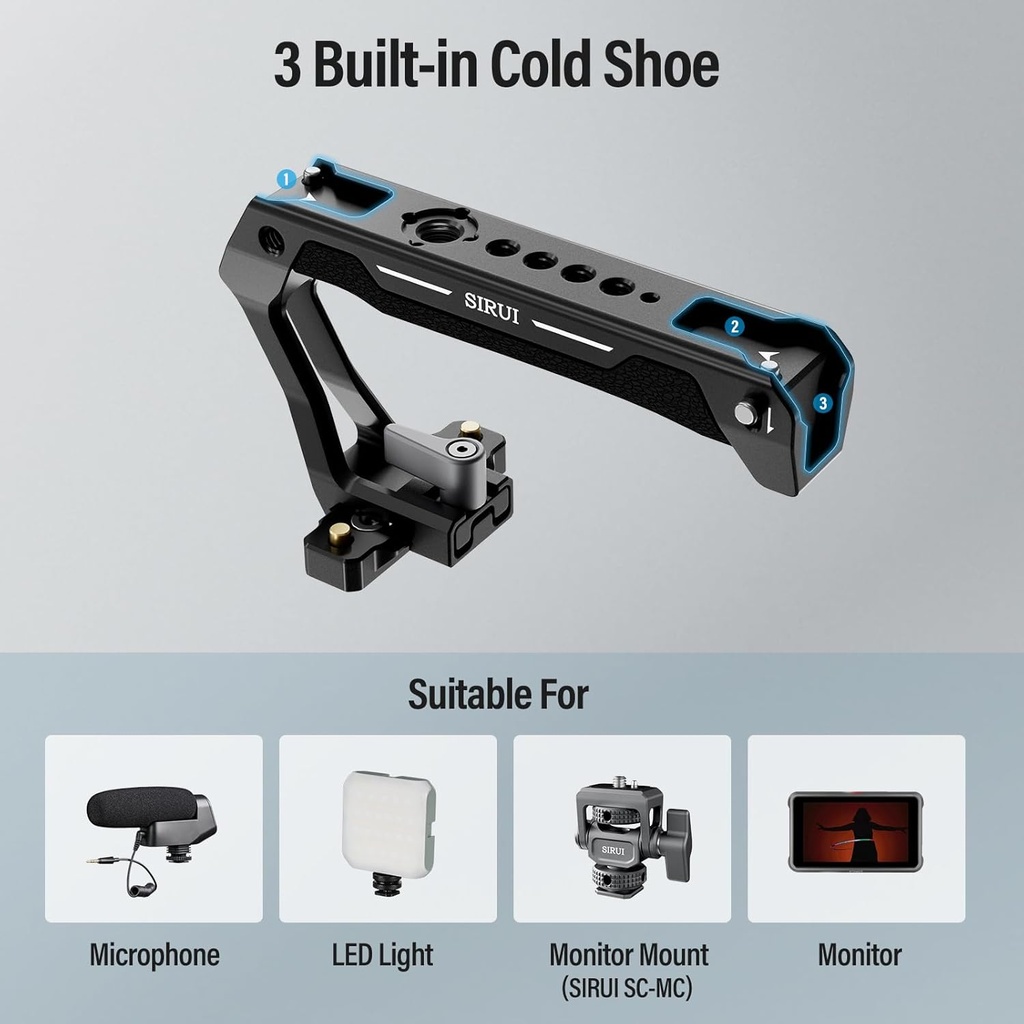 Grip Top Handle Sirui NATO Clamp Mount NATO Riel incluido SC-TH 