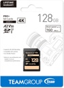 Memoria SD 128gb TEAMGROUP PRO 256GB UHS-I U3 A2 V30 4K