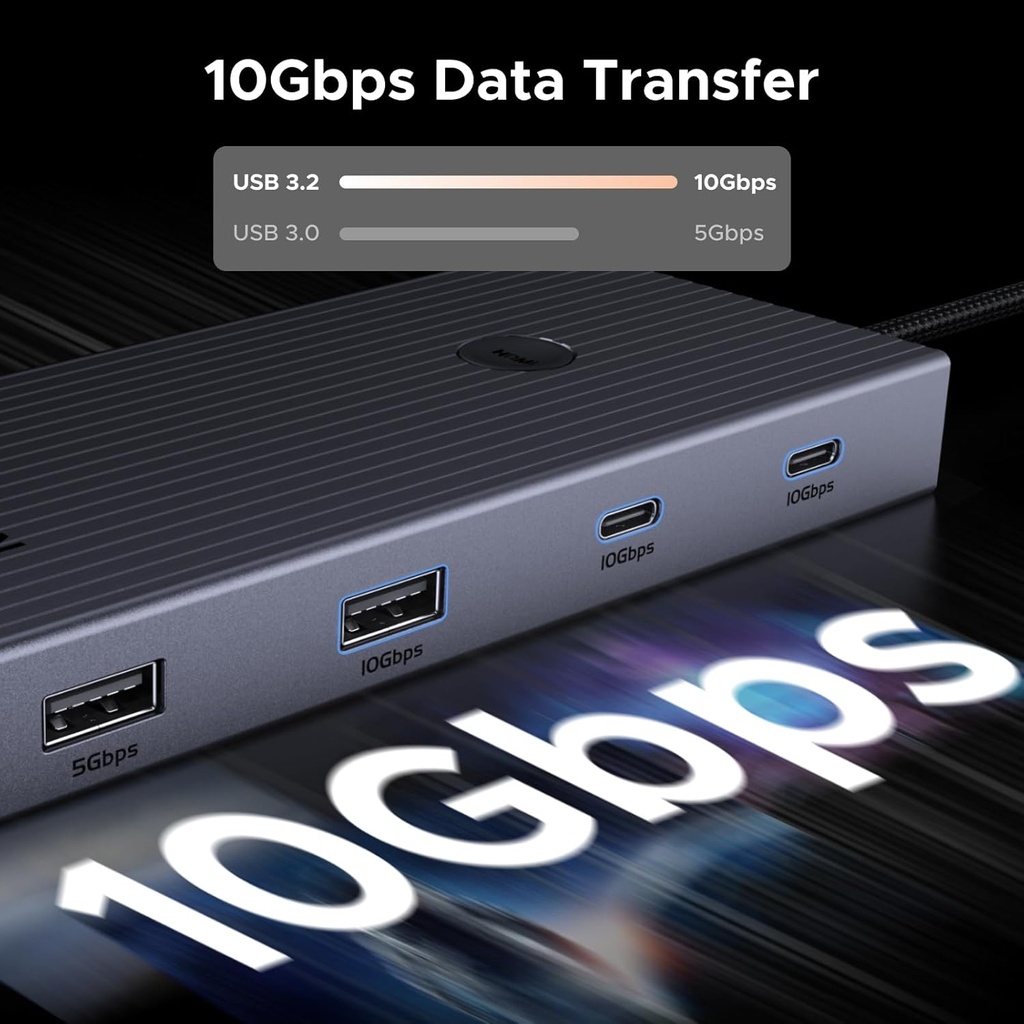  Hub Tipo C 9 En 1 Ugreen Revodok Ethernet HDMI 4K 100W PD Charging SD TF