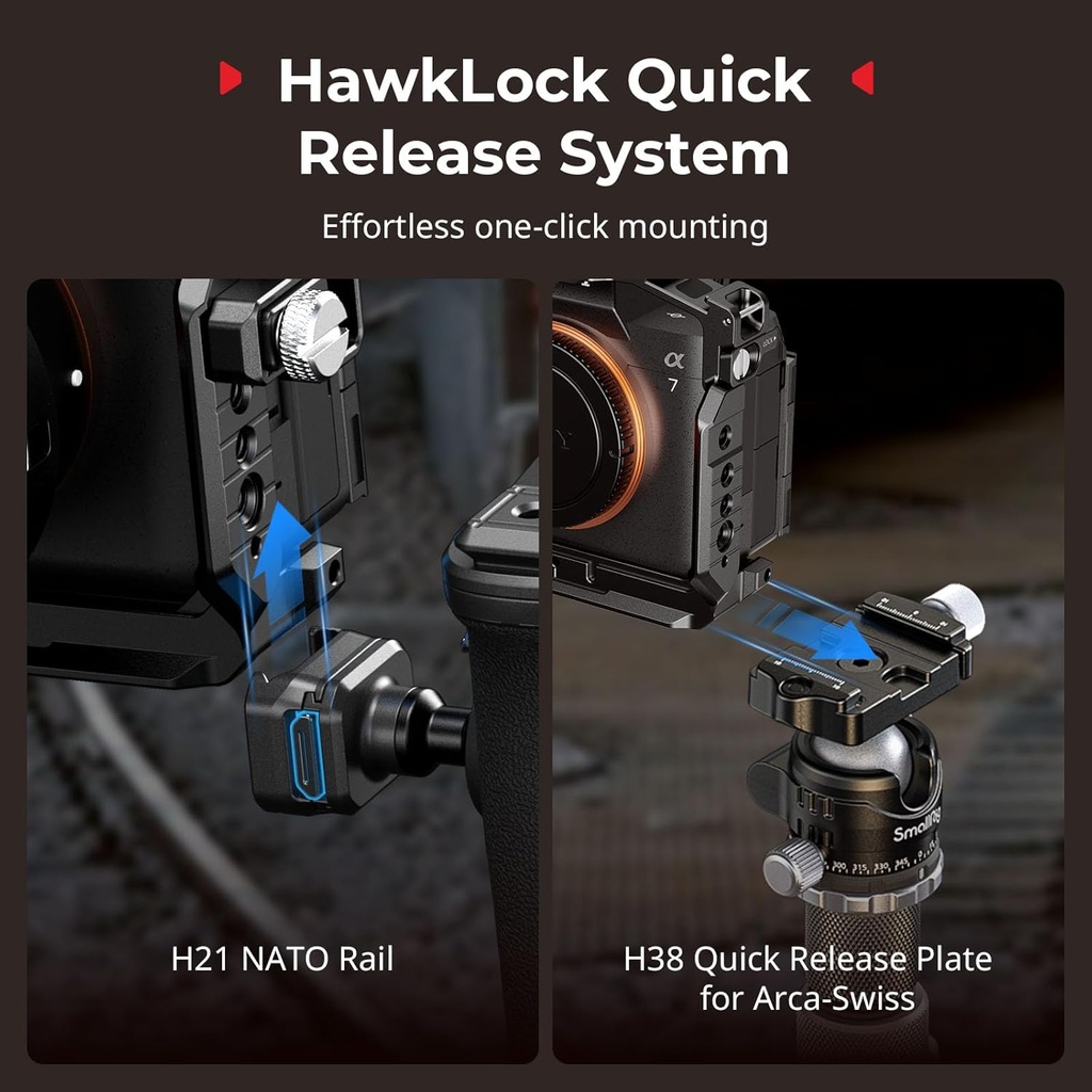 Jaula SmallRig A7 V / A7R V / A7 IV HawkLock Quick Release Full Cage