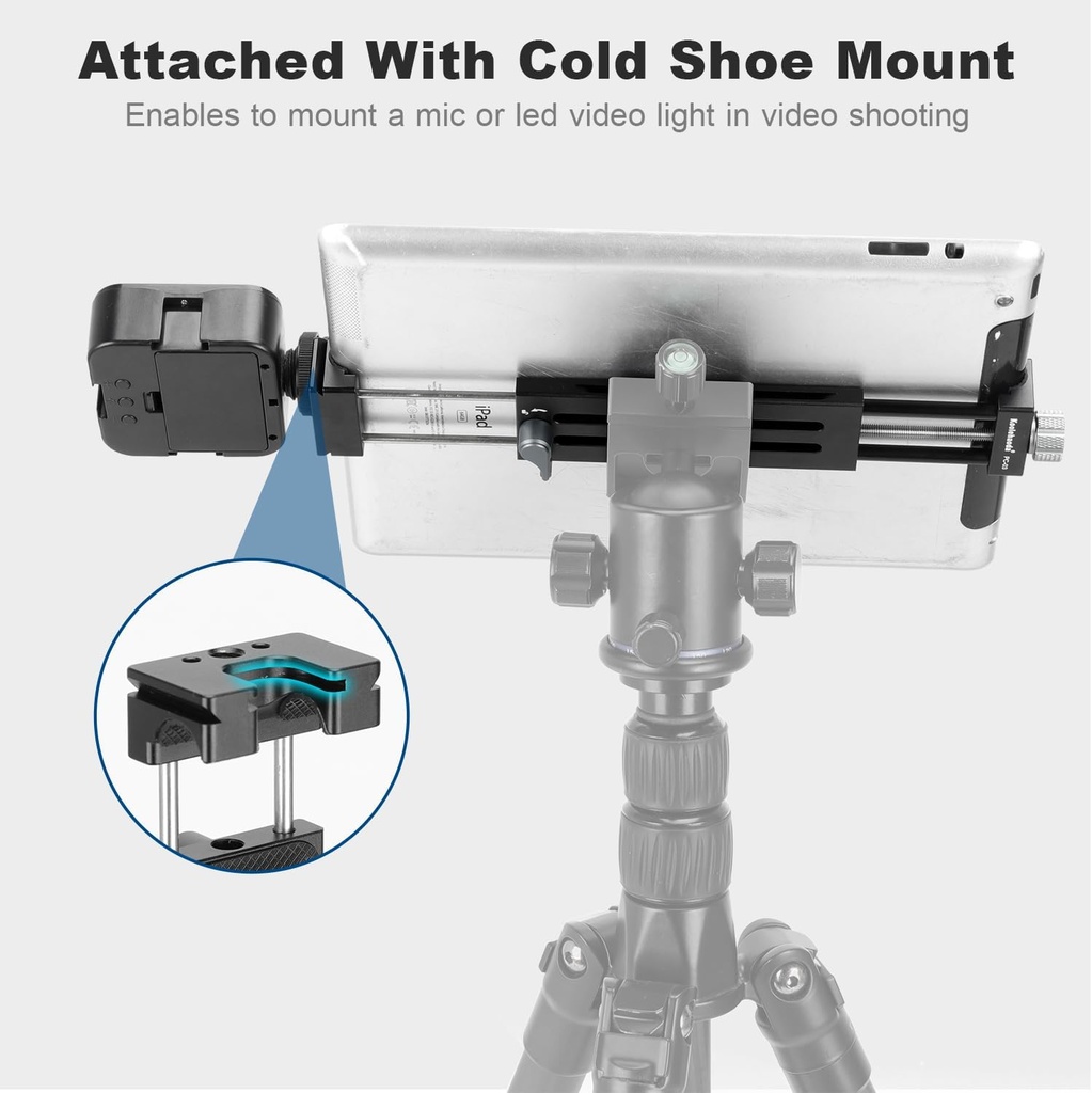 Soporte Metálico para iPad y Tabletas PC-03 con Doble Montura Arca-Swiss