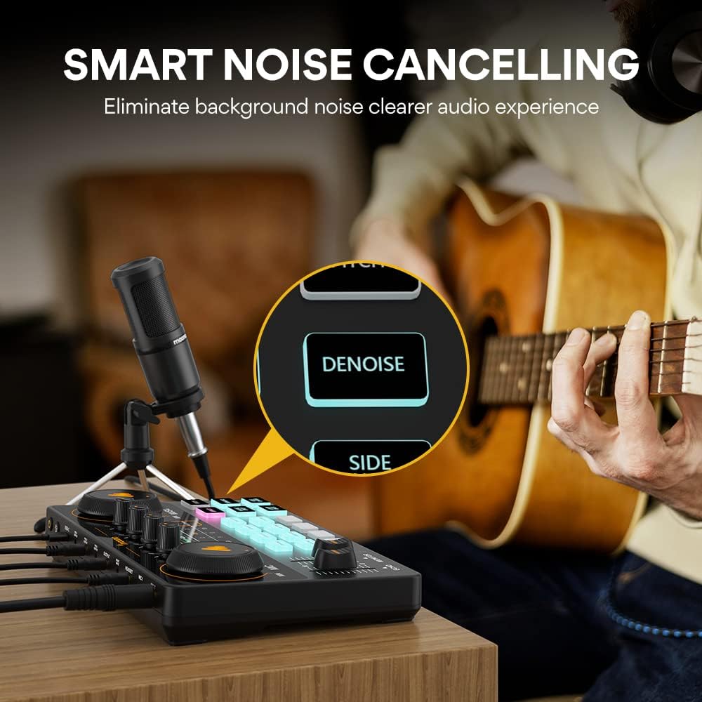 Interfaz de Audio MaonoCaster Lite AU-AM200-S1 (Kit de Podcast con Micrófono)