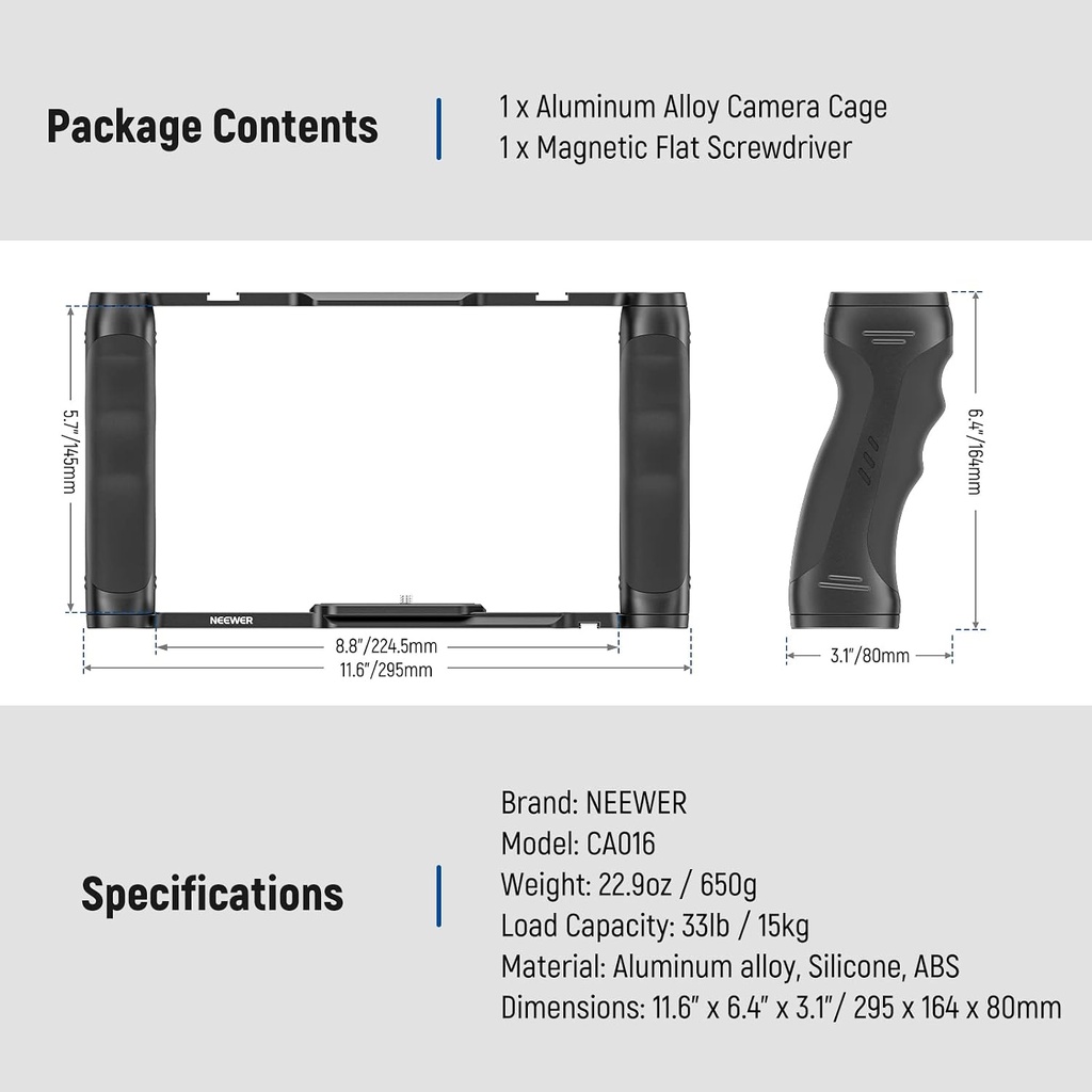 Jaula Neewer Universal Camaras Mirrorless Dslr