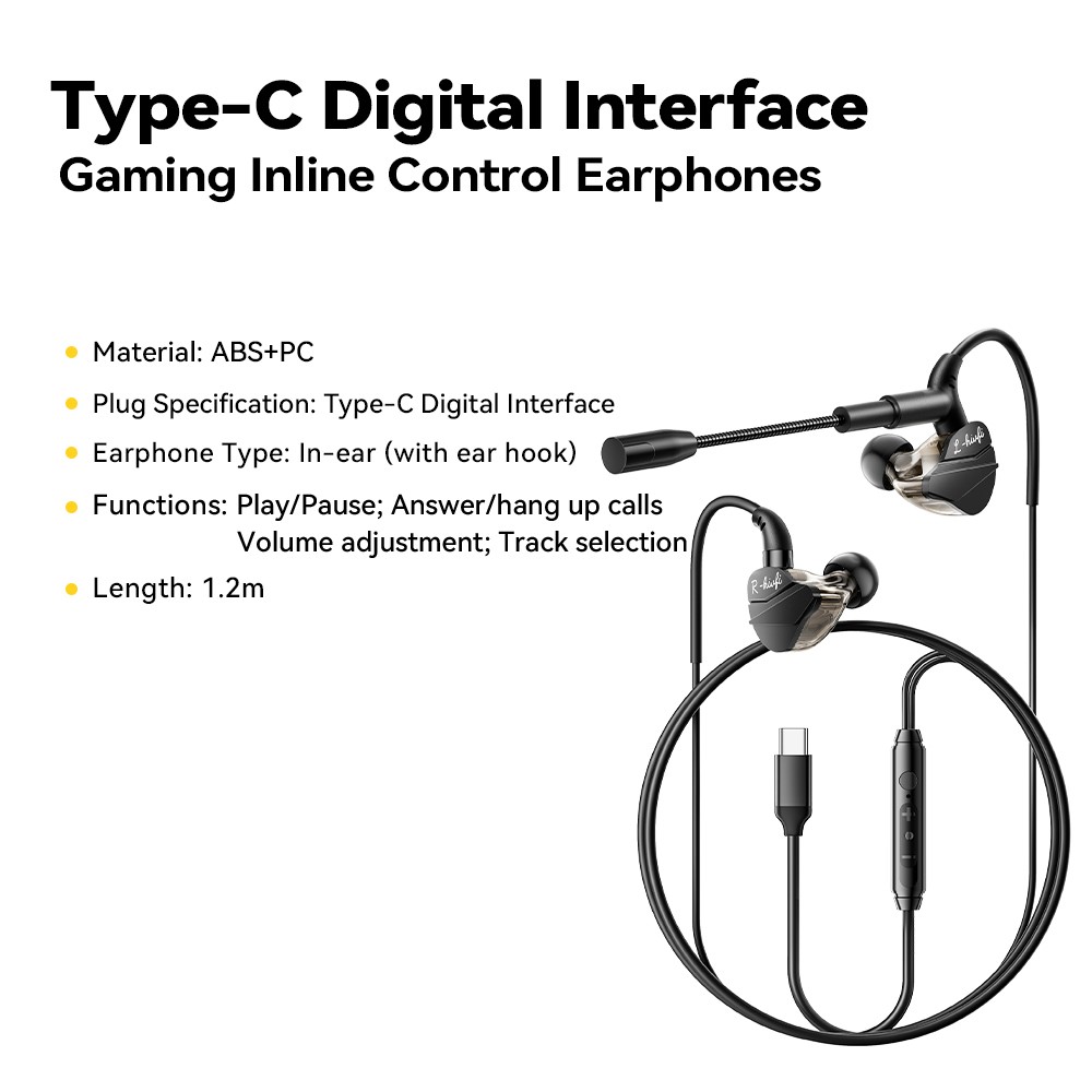 Audífonos In-Ear Essager G62 Gaming Ergonómico Tipo C