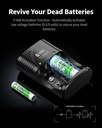 Cargador Baterias AA y AAA 9V Ni-MH Ni-CD + 4 AA 2800 mAh + 4 AAA 800 mAh