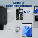 Regleta de 11 Tomas AC + 6 puertos USB 1250 Watts