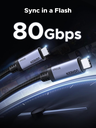 Cable USB C Ugreen USB4 Gen4 80Gbps 240W Thunderbolt 5/4/3 Display PD3.1
